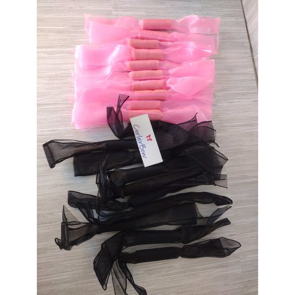 18 Soft Heatless Hair‎ Curlers Women Pink Black Reusable Don't Damage Your Hair